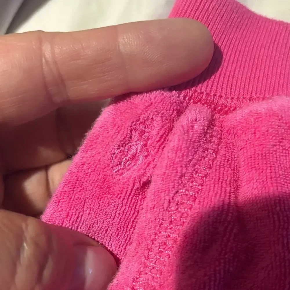 Ralph Lauren 6 Vibrant Pink Terry Cloth Shorts elastic waist worn once euc